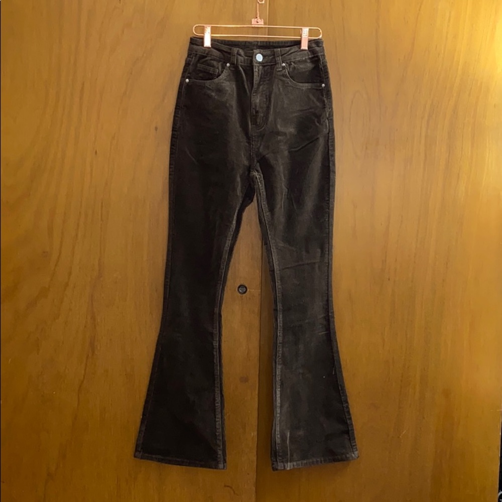 Brown Corduroy Flared Pants